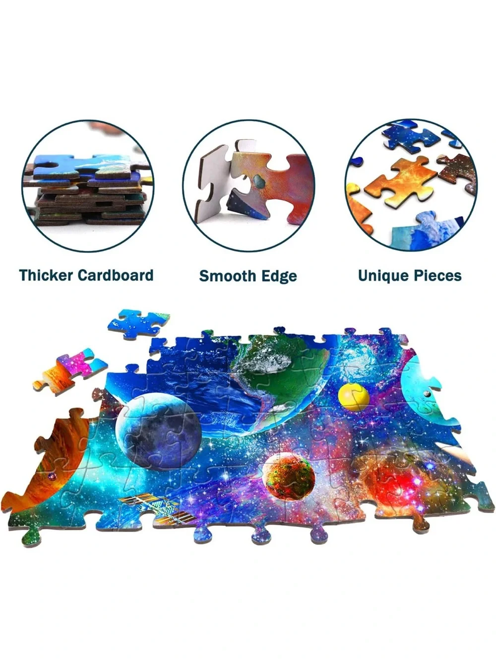 Puzzles for kids ages 8-10 6-8 solar system planets floor puzzle 200 piece